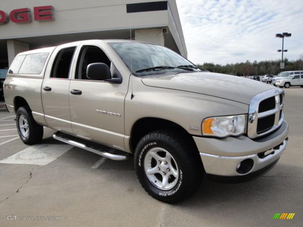 2004 Ram 1500 SLT Quad Cab 4x4 - Light Almond Pearl / Dark Slate Gray photo #1