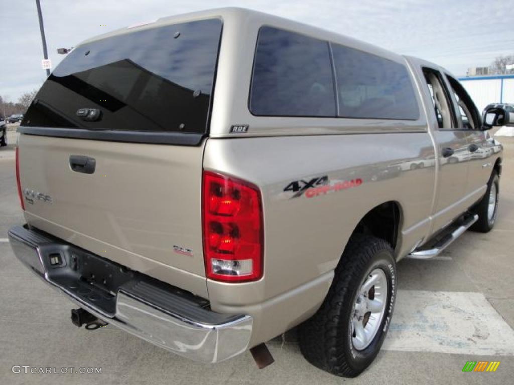 2004 Ram 1500 SLT Quad Cab 4x4 - Light Almond Pearl / Dark Slate Gray photo #3