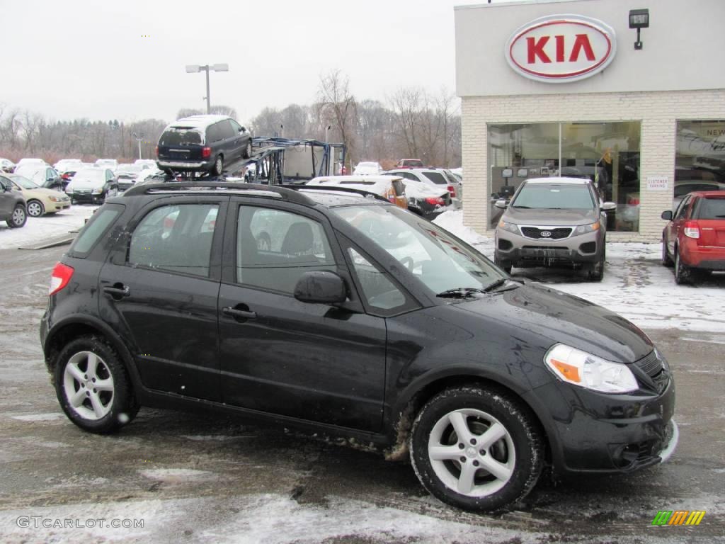 2008 SX4 Crossover AWD - Black Pearl Metallic / Black photo #1