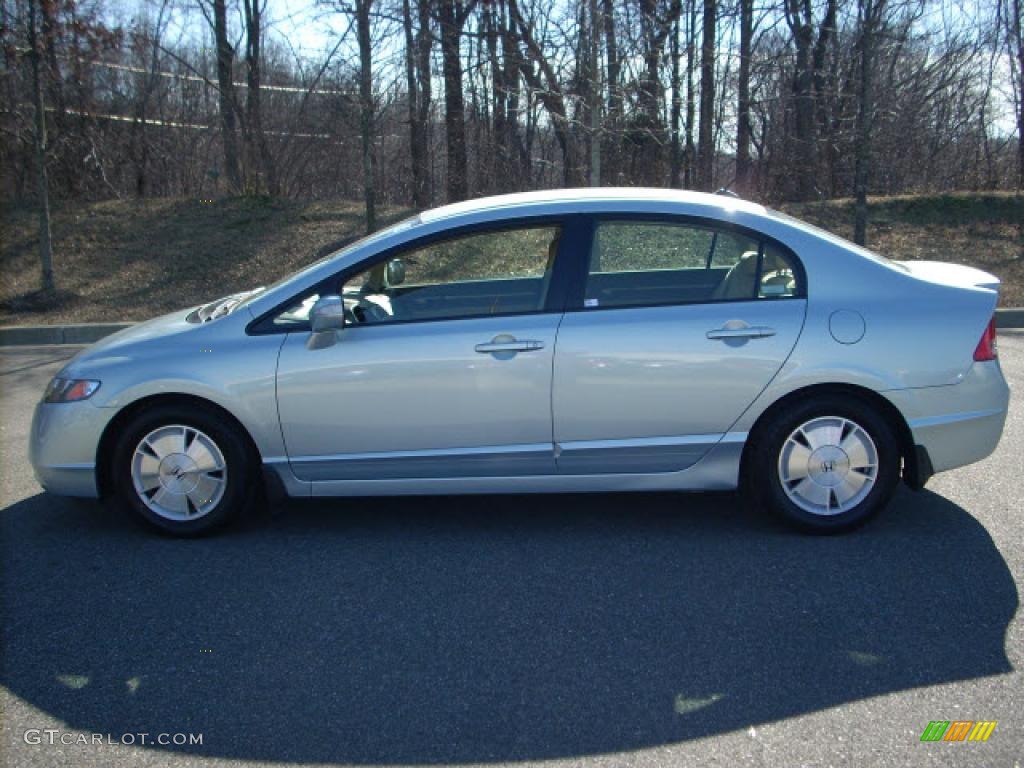 2007 Civic Hybrid Sedan - Opal Silver Blue Metallic / Ivory photo #6