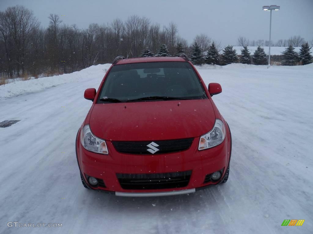 2007 SX4 Sport AWD - Bright Red / Black photo #3