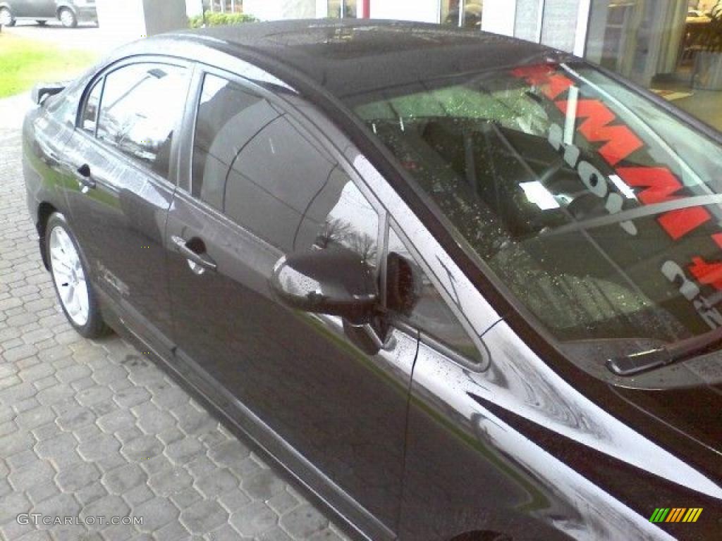 2007 Civic Si Sedan - Nighthawk Black Pearl / Black photo #21