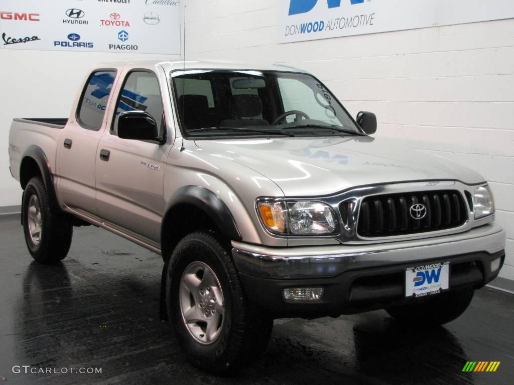 2003 Tacoma V6 Double Cab 4x4 - Lunar Mist Silver Metallic / Charcoal photo #1