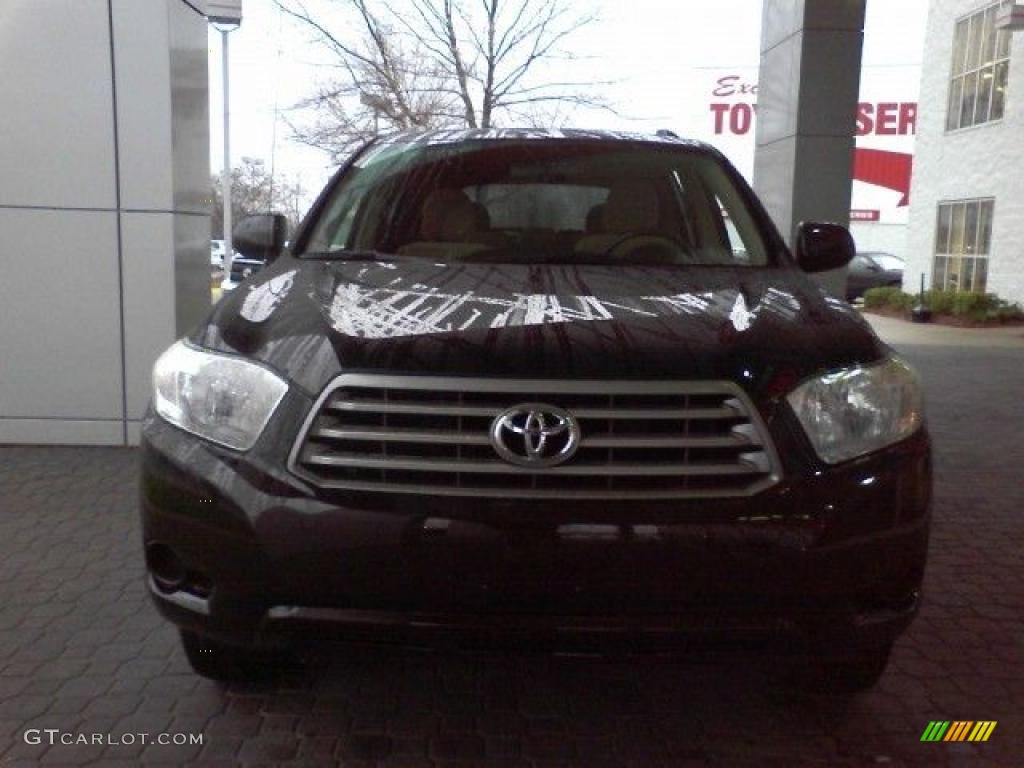 2008 Highlander  - Black / Sand Beige photo #2