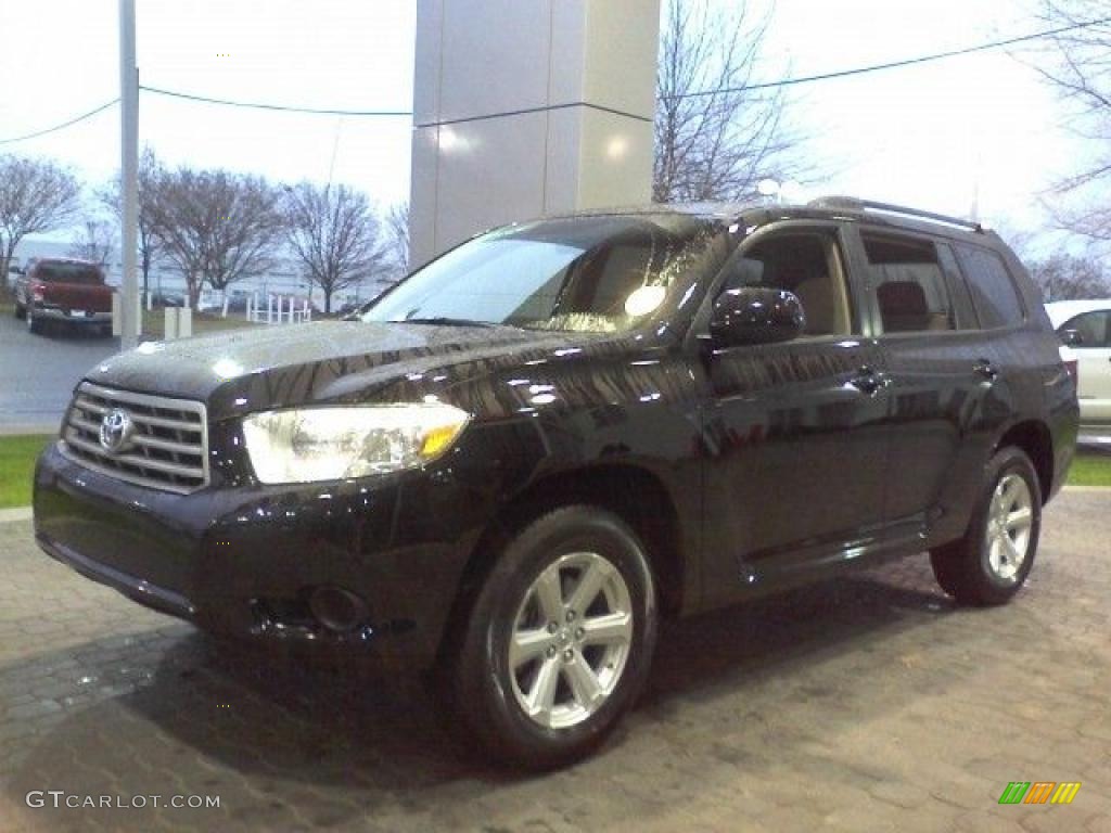 2008 Highlander  - Black / Sand Beige photo #18