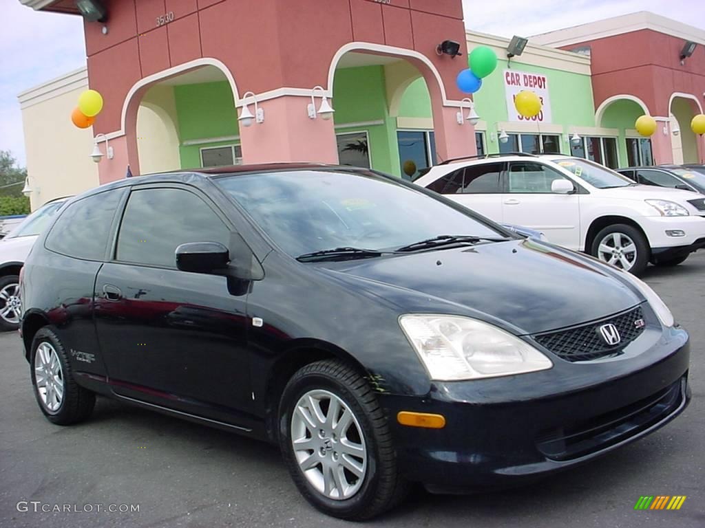 2003 Civic Si Hatchback - Nighthawk Black Pearl / Black photo #1