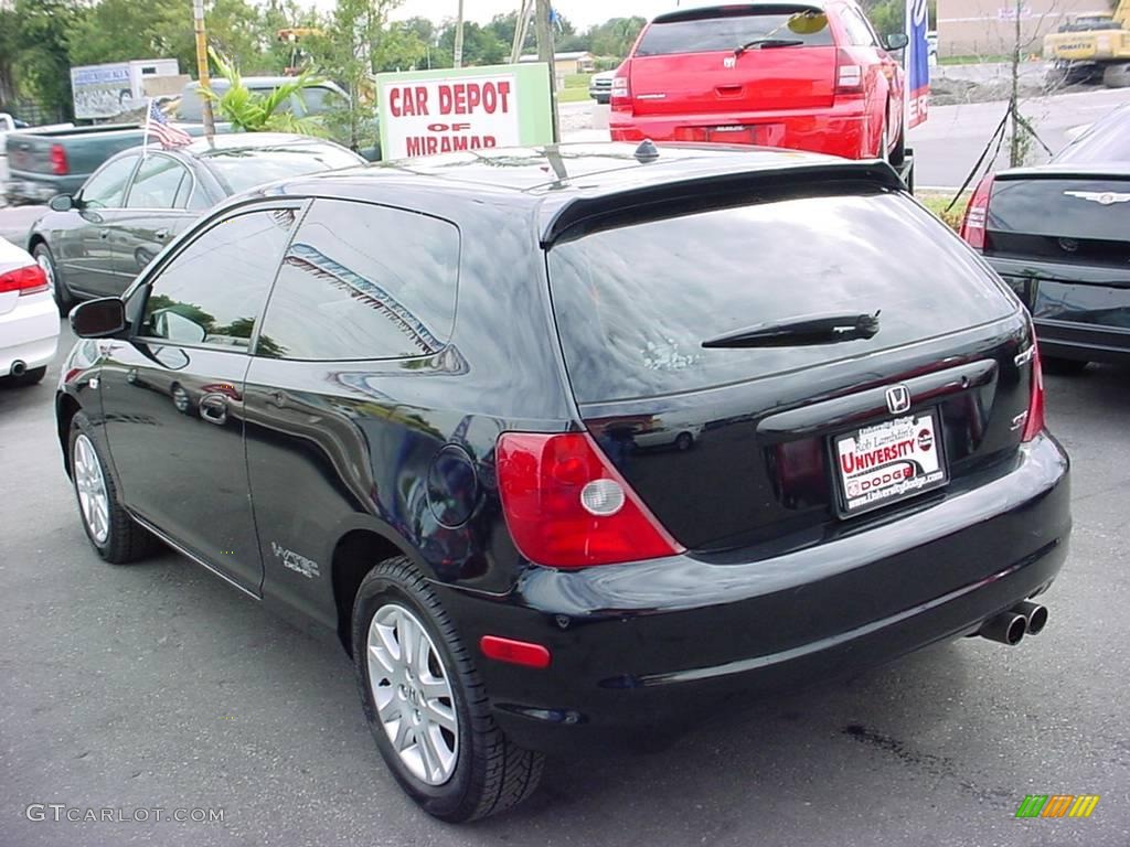 2003 Civic Si Hatchback - Nighthawk Black Pearl / Black photo #5