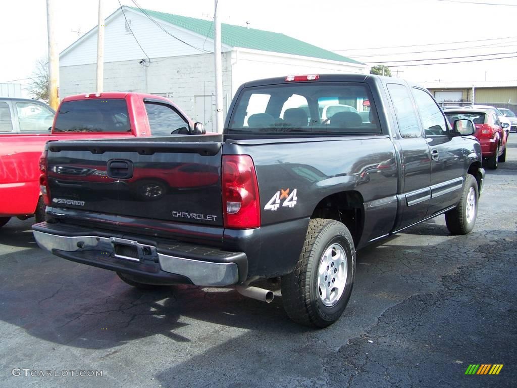 2003 Silverado 1500 LS Extended Cab 4x4 - Dark Gray Metallic / Dark Charcoal photo #3