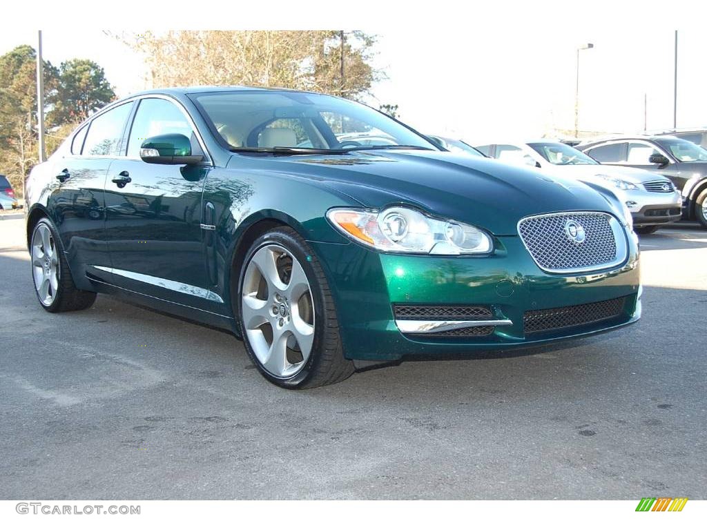 2009 XF Supercharged - Emerald Fire Metallic / Ivory/Oyster photo #1