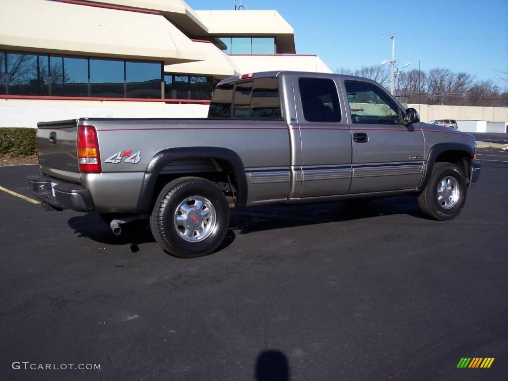 2000 Silverado 1500 LS Extended Cab 4x4 - Light Pewter Metallic / Graphite photo #16