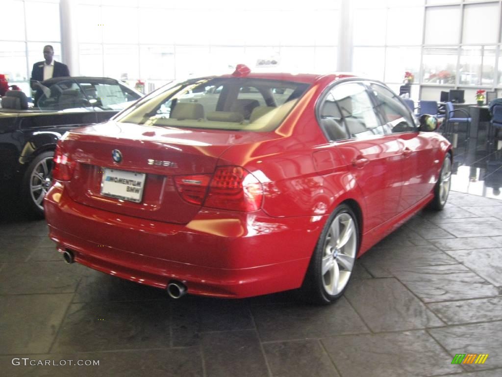 2009 3 Series 335i Sedan - Crimson Red / Beige photo #7