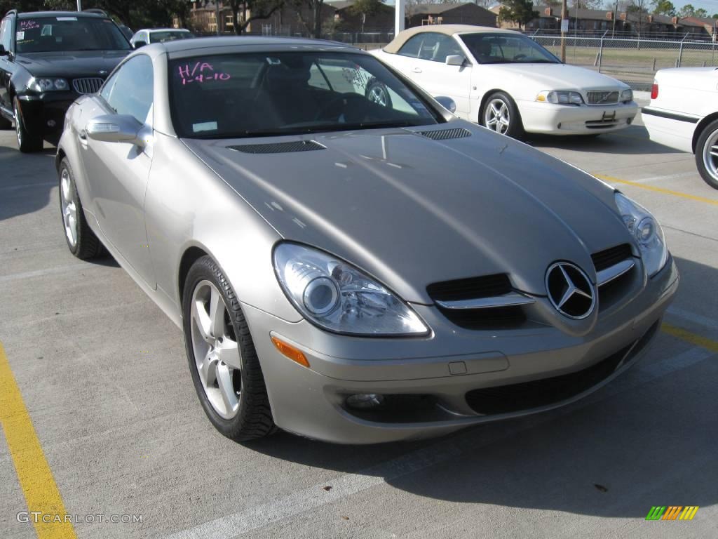 2005 SLK 350 Roadster - Pewter Silver Metallic / Beige photo #4