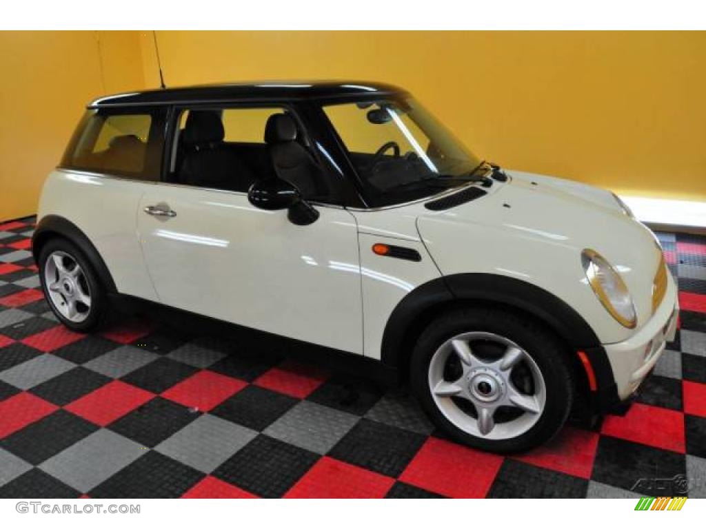 2003 Cooper Hardtop - Pepper White / Space Grey/Panther Black photo #1