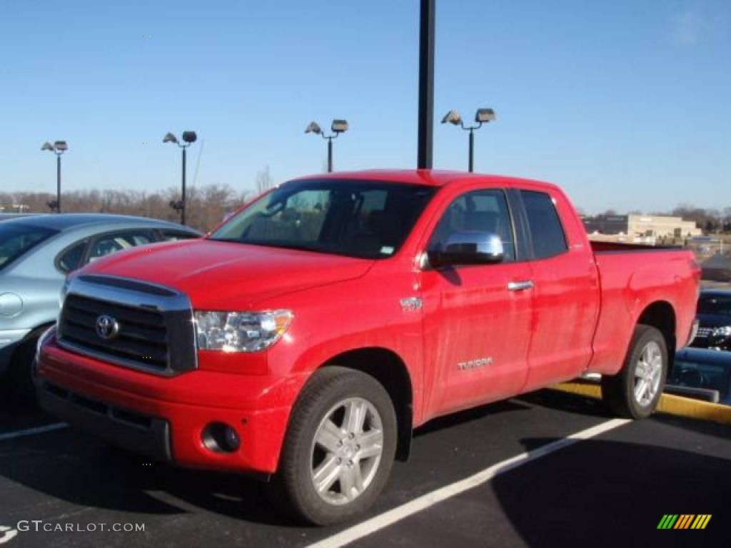 2008 Tundra Limited Double Cab 4x4 - Radiant Red / Beige photo #1