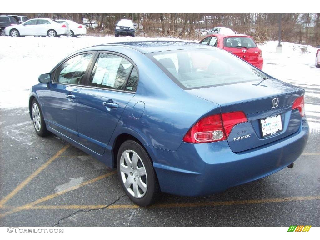 2007 Civic LX Sedan - Atomic Blue Metallic / Ivory photo #2