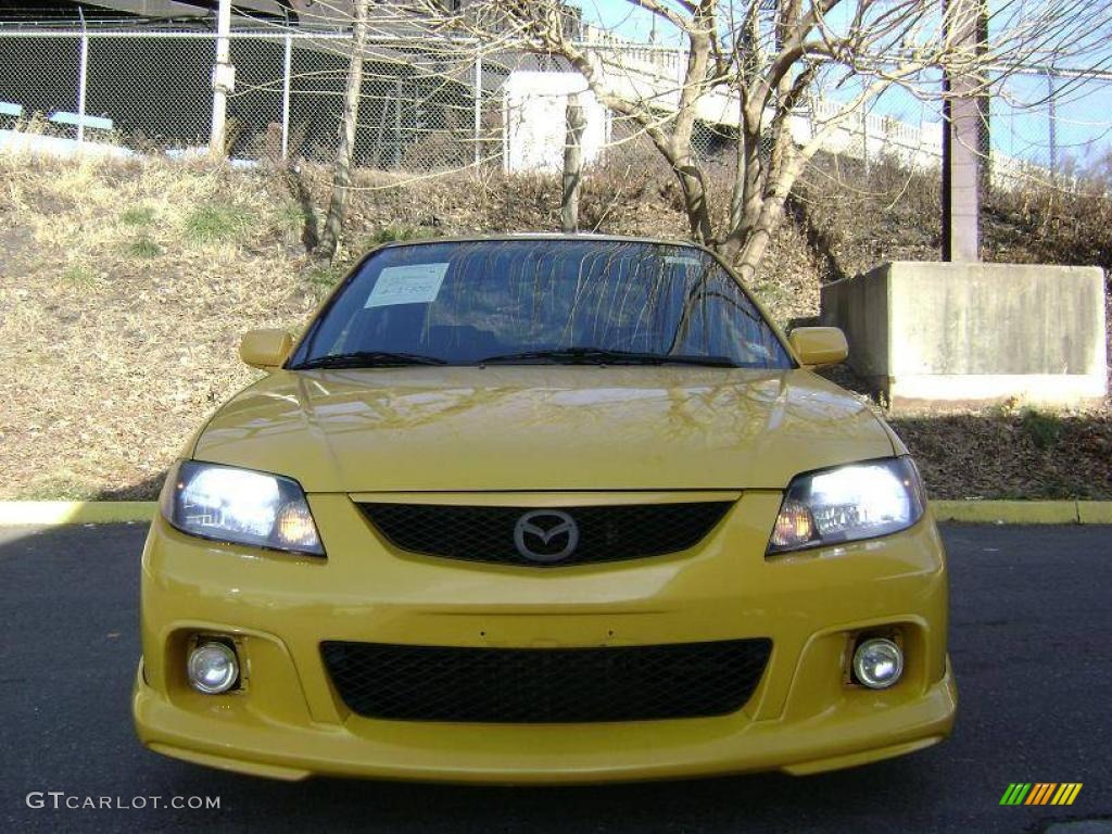 2003 Protege MAZDASPEED - Vivid Yellow / Off Black photo #4