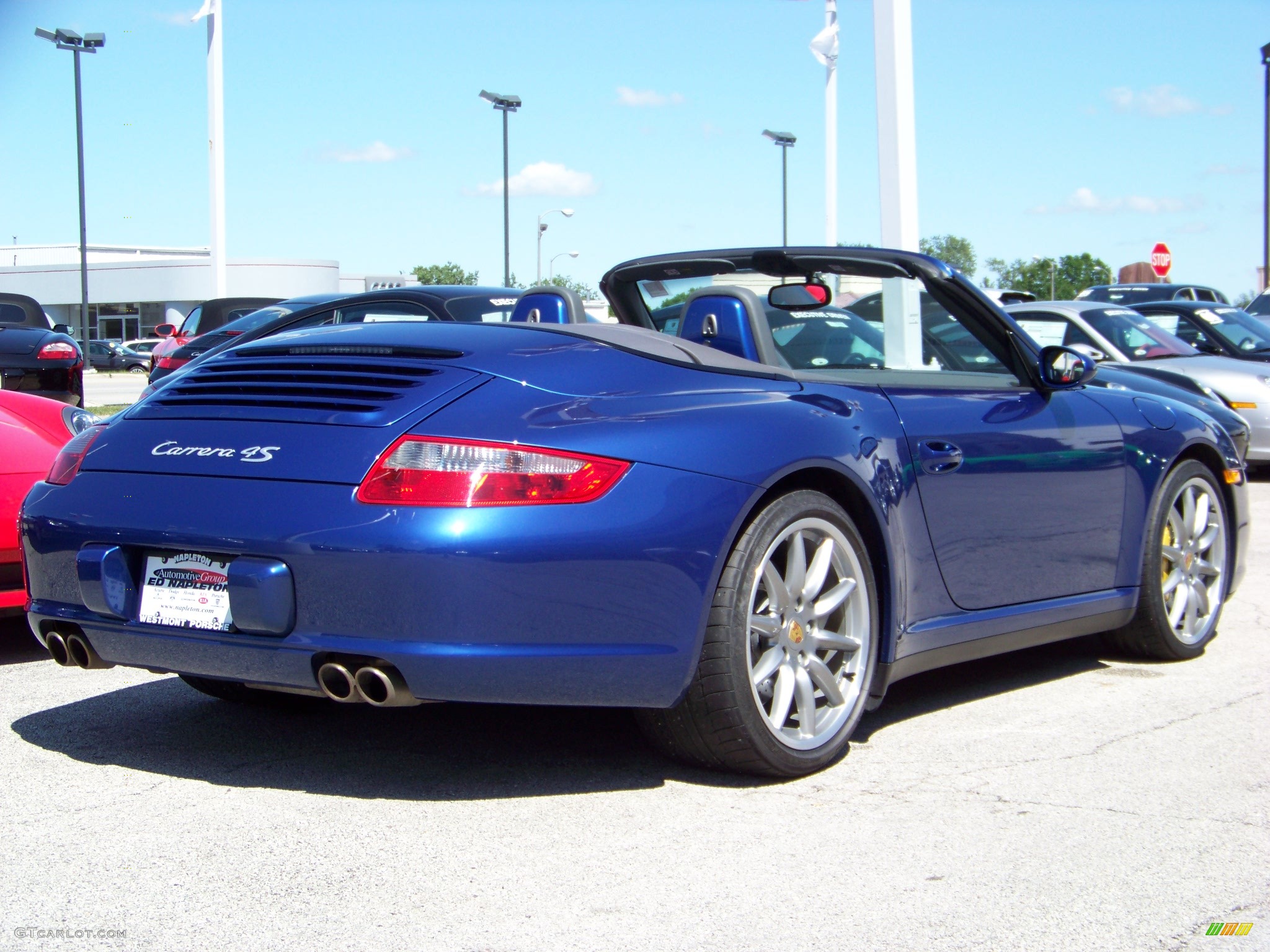 2006 911 Carrera 4S Cabriolet - Cobalt Blue Metallic / Stone Grey photo #3