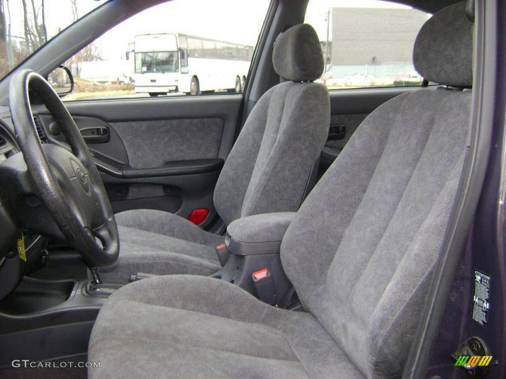 2002 Elantra GLS Sedan - Midnight Gray / Dark Gray photo #15