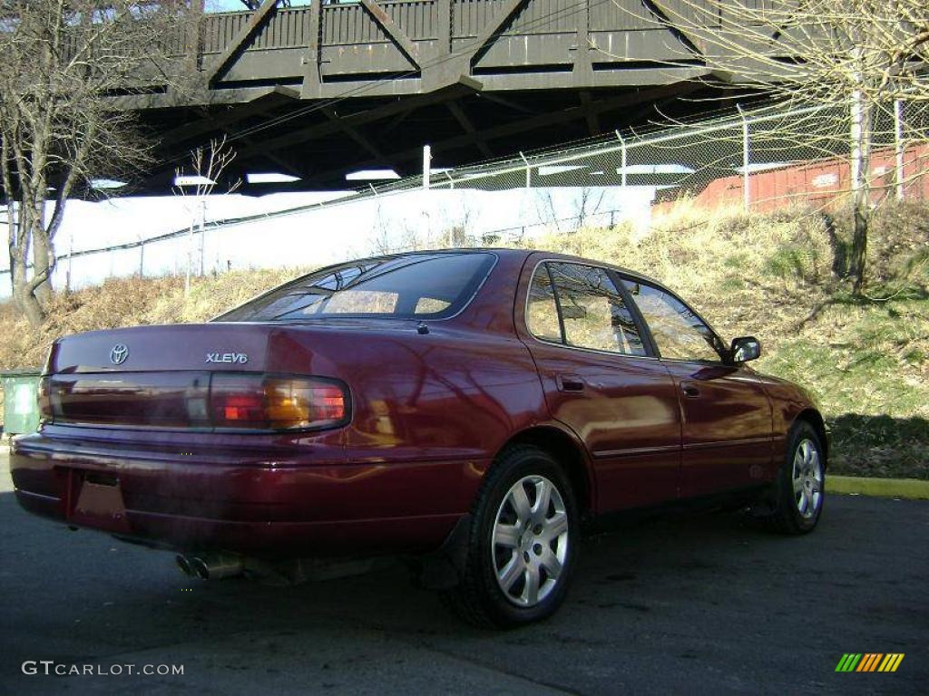 1993 Camry XLE V6 Sedan - Dark Wine Red Pearl / Beige photo #10