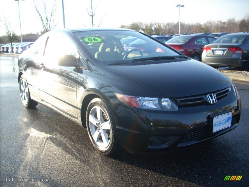 2006 Civic EX Coupe - Nighthawk Black Pearl / Ivory photo #1