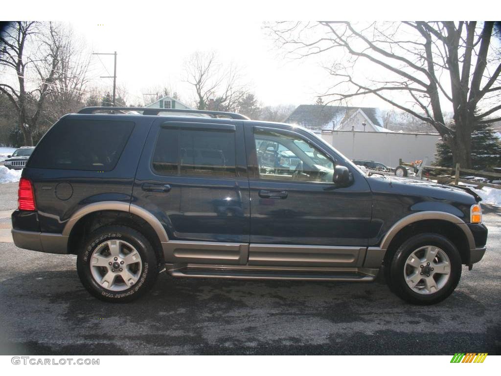2003 Explorer Eddie Bauer 4x4 - True Blue Metallic / Medium Parchment Beige photo #7