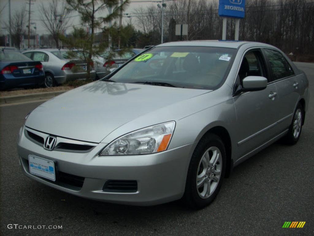 2007 Accord EX-L Sedan - Alabaster Silver Metallic / Black photo #7