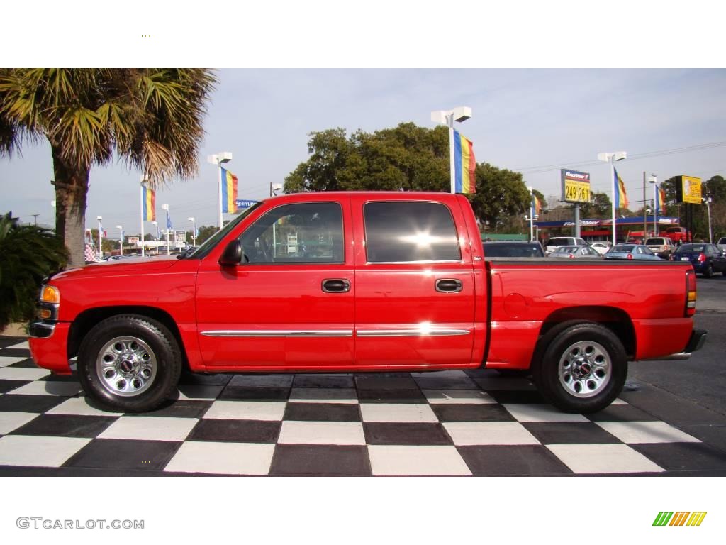 2006 Sierra 1500 SL Crew Cab - Fire Red / Pewter photo #3