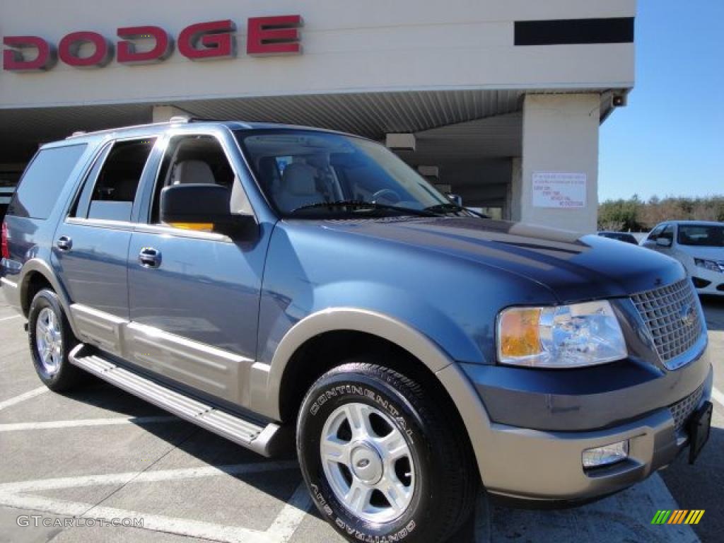 2003 Expedition Eddie Bauer - Medium Wedgewood Blue Metallic / Medium Parchment photo #1