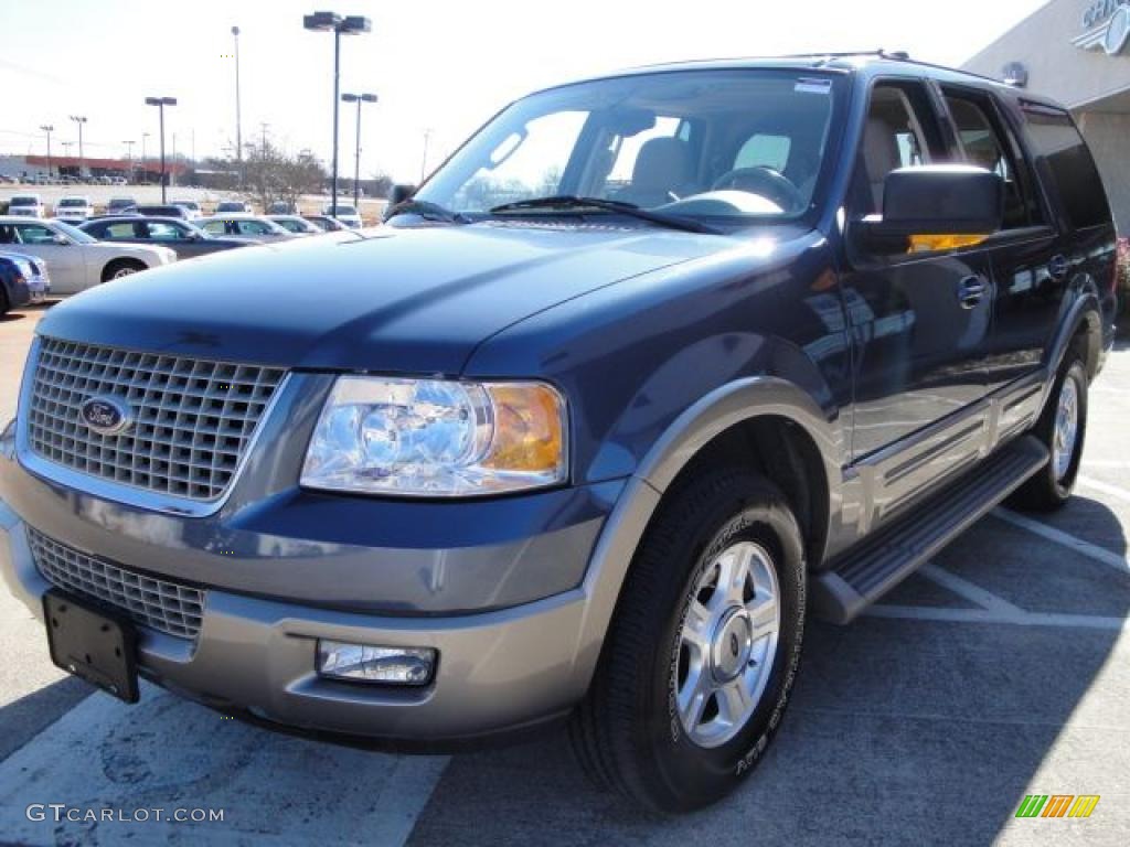 2003 Expedition Eddie Bauer - Medium Wedgewood Blue Metallic / Medium Parchment photo #7