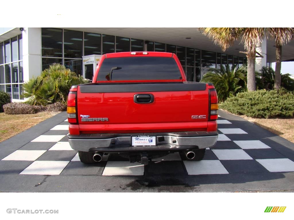 2006 Sierra 1500 SL Crew Cab - Fire Red / Pewter photo #42