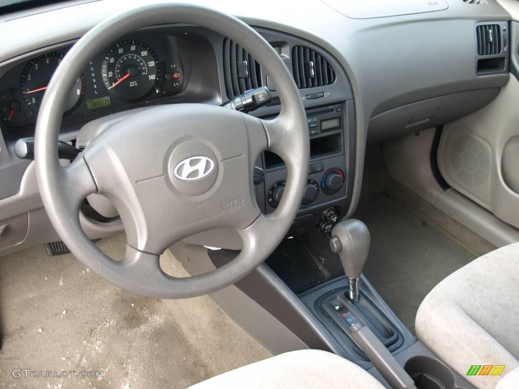 2006 Elantra GLS Sedan - Moonlit Dark Blue / Beige photo #8