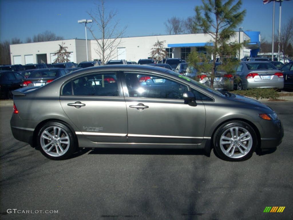2007 Civic Si Sedan - Galaxy Gray Metallic / Black photo #2