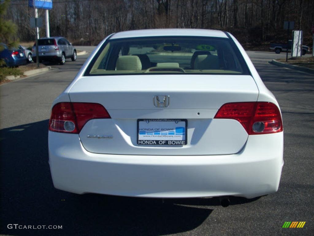 2007 Civic EX Sedan - Taffeta White / Ivory photo #4