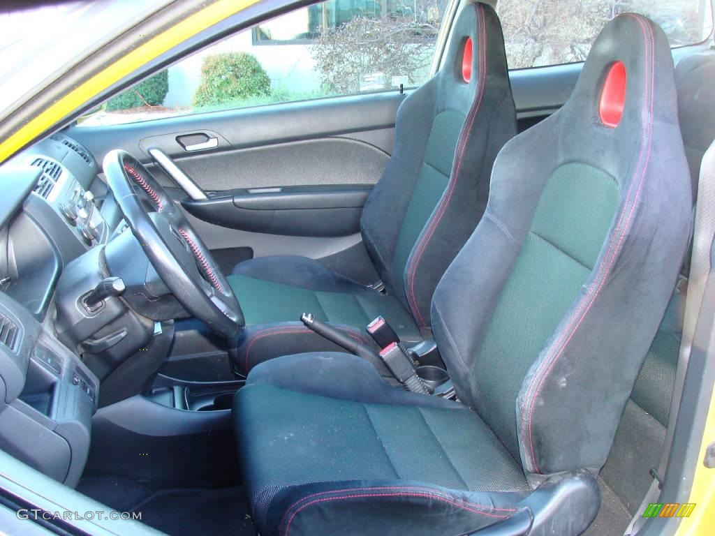 2002 Civic Si Hatchback - Yellow Pearl Metallic / Black photo #10