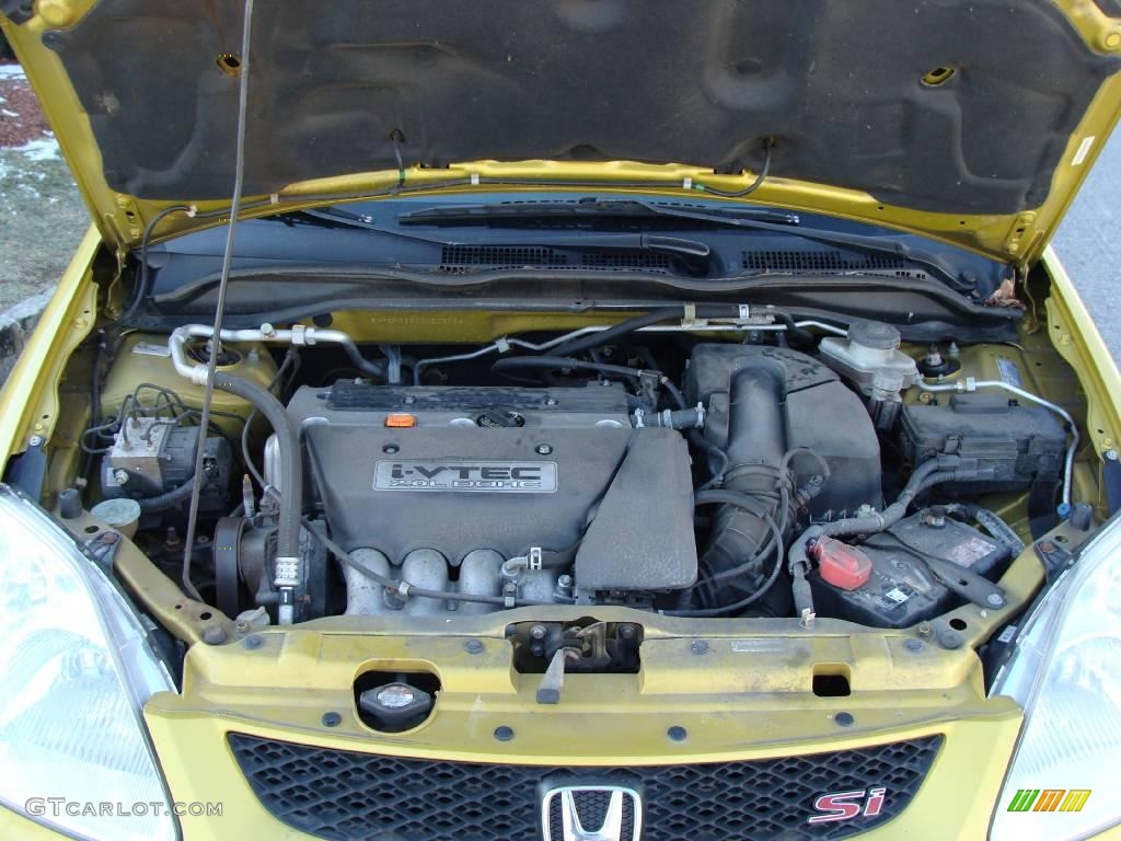 2002 Civic Si Hatchback - Yellow Pearl Metallic / Black photo #14