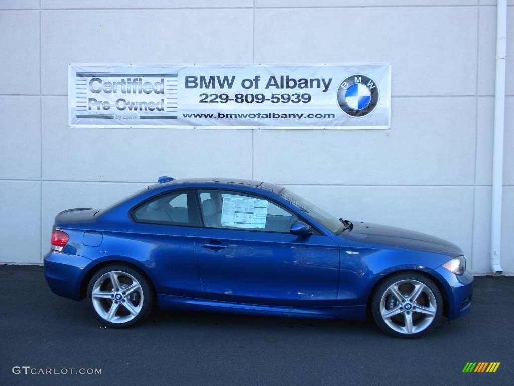 2009 1 Series 135i Coupe - Montego Blue Metallic / Grey Boston Leather photo #21