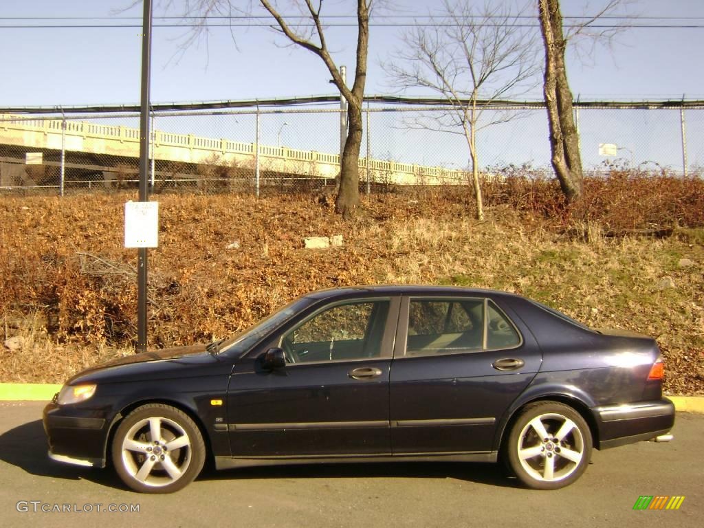 2000 9-5 SE V6t Sedan - Midnight Blue Metallic / Warm Beige photo #2