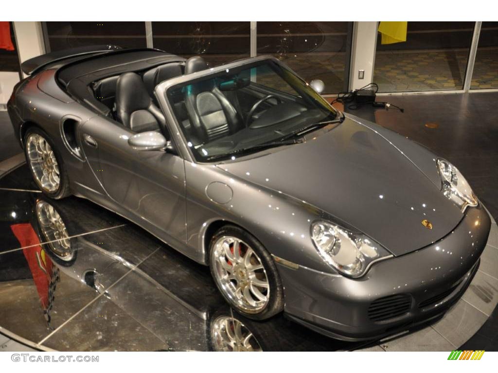 2004 911 Turbo Cabriolet - Seal Grey Metallic / Black photo #1