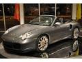 2004 Seal Grey Metallic Porsche 911 Turbo Cabriolet  photo #39