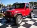 2006 Flame Red Jeep Wrangler SE 4x4  photo #4