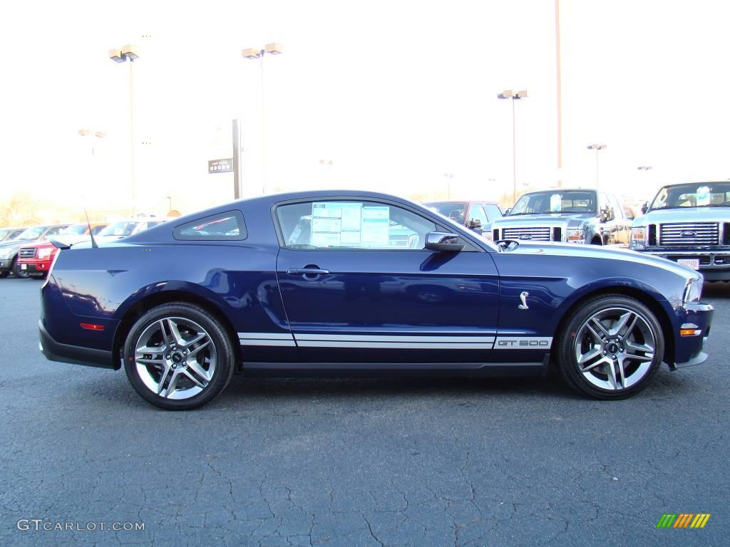 2010 Mustang Shelby GT500 Coupe - Kona Blue Metallic / Charcoal Black/White photo #2