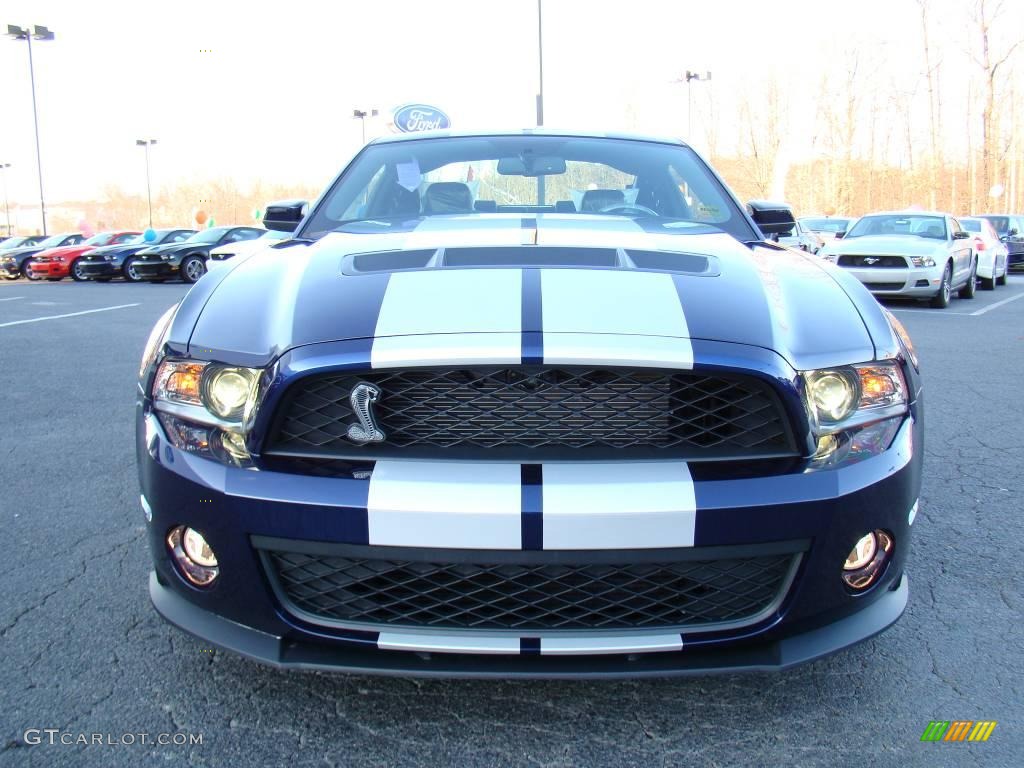2010 Mustang Shelby GT500 Coupe - Kona Blue Metallic / Charcoal Black/White photo #8