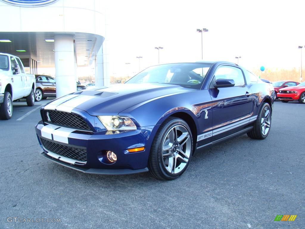 2010 Mustang Shelby GT500 Coupe - Kona Blue Metallic / Charcoal Black/White photo #33