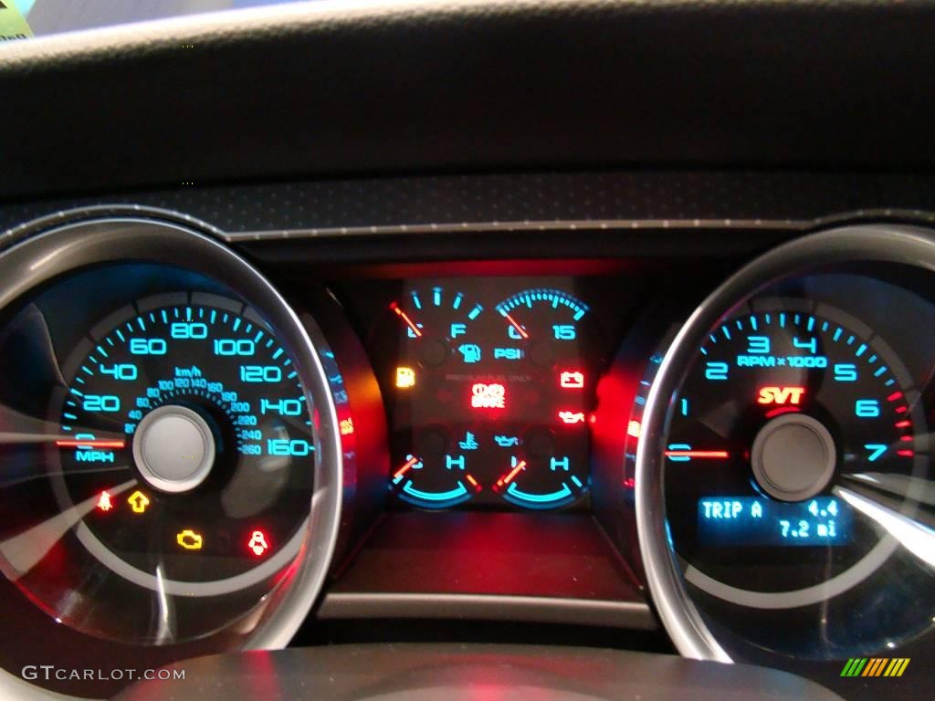 2010 Mustang Shelby GT500 Coupe - Kona Blue Metallic / Charcoal Black/White photo #41