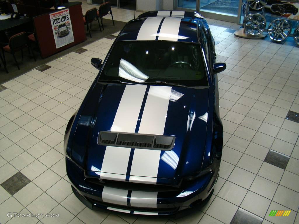 2010 Mustang Shelby GT500 Coupe - Kona Blue Metallic / Charcoal Black/White photo #45