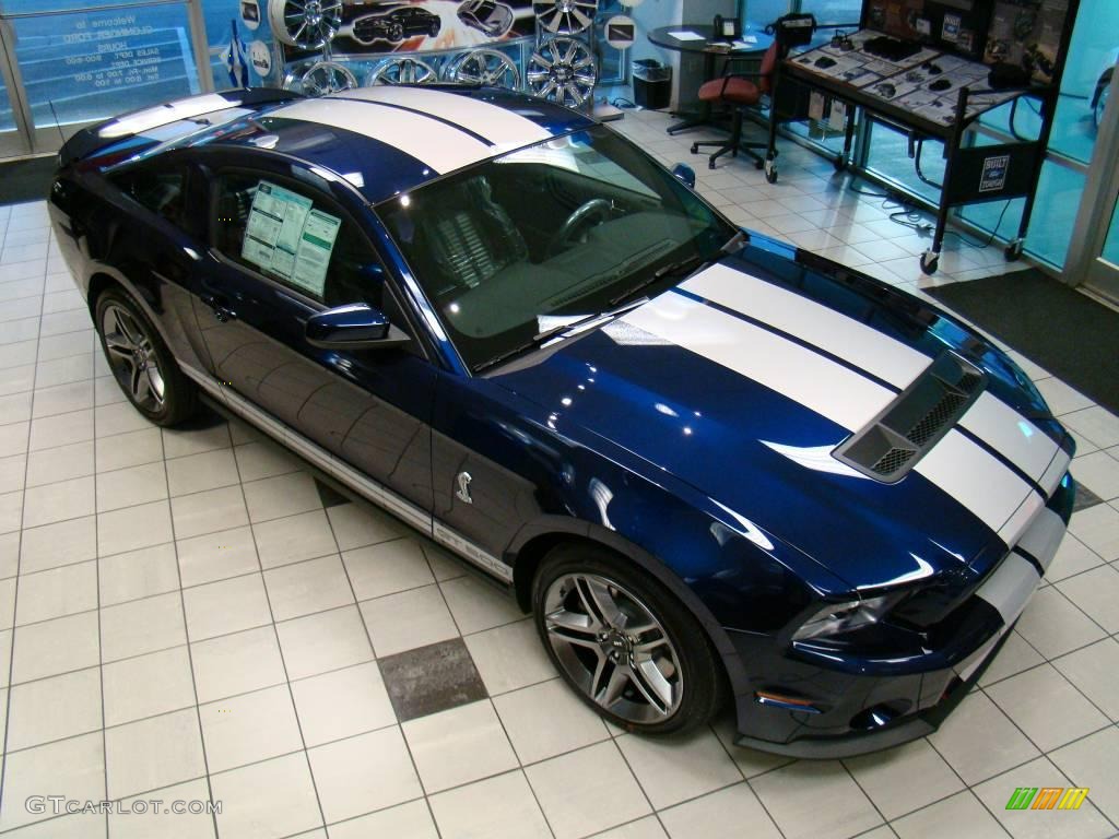 2010 Mustang Shelby GT500 Coupe - Kona Blue Metallic / Charcoal Black/White photo #46