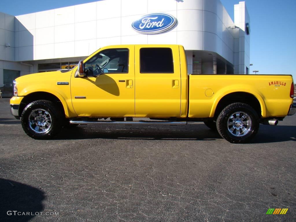 2006 F250 Super Duty Amarillo Special Edition Crew Cab 4x4 - Screaming Yellow / Black photo #5