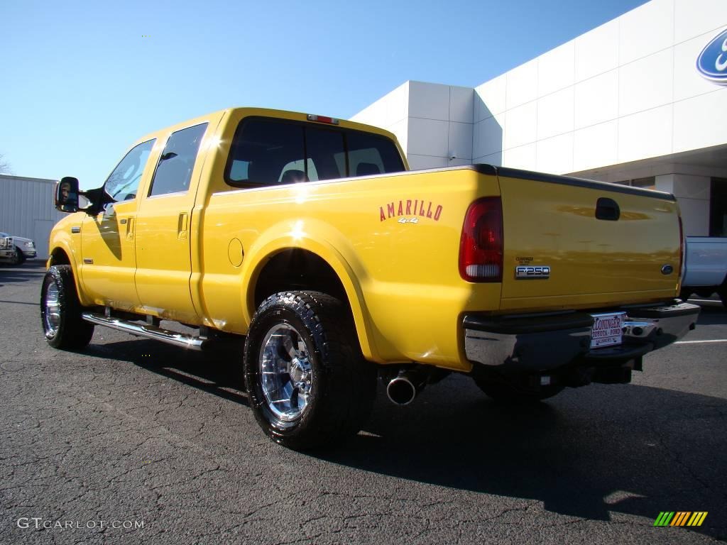 2006 F250 Super Duty Amarillo Special Edition Crew Cab 4x4 - Screaming Yellow / Black photo #31