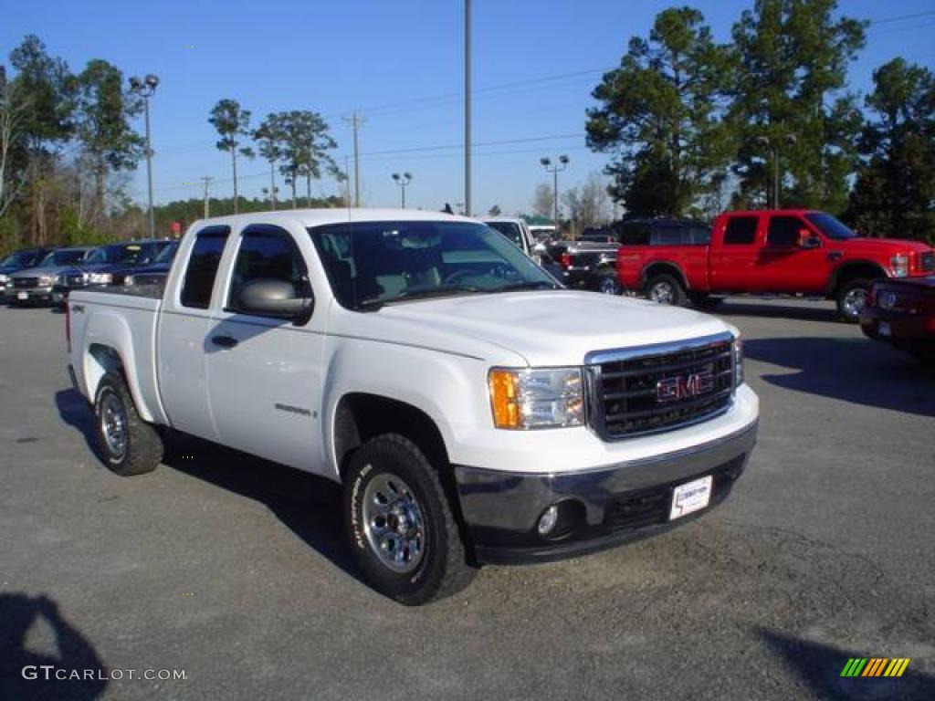 2007 Sierra 1500 Extended Cab 4x4 - Summit White / Dark Titanium photo #3