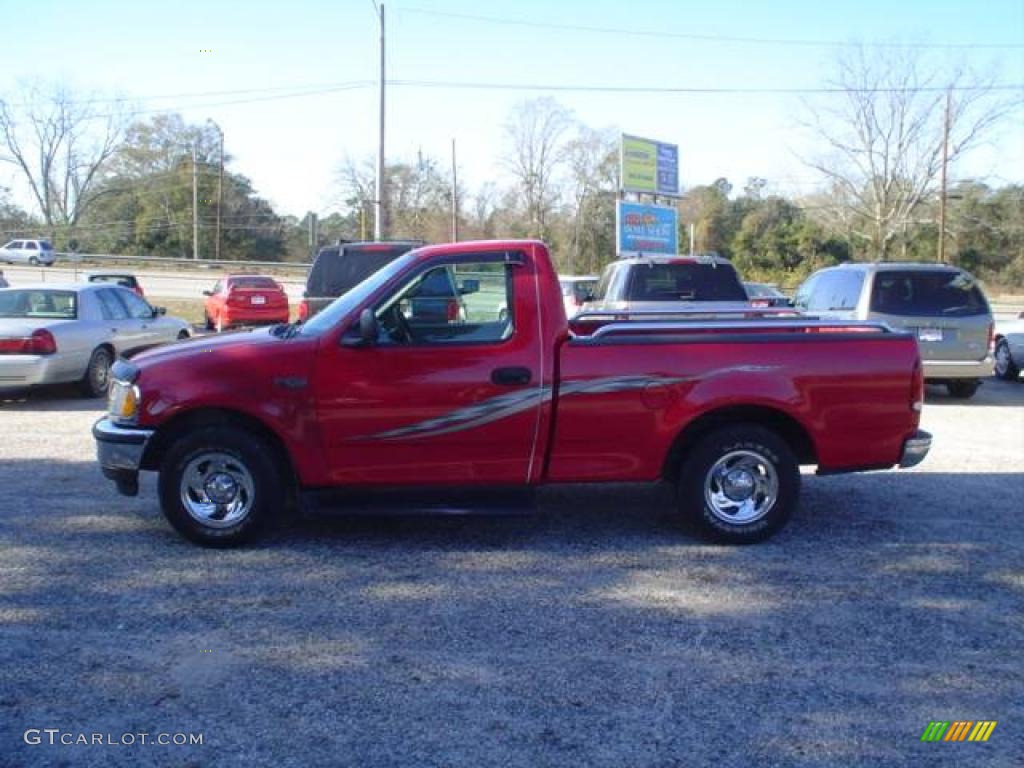 1998 F150 XL Regular Cab - Bright Red / Medium Graphite photo #8